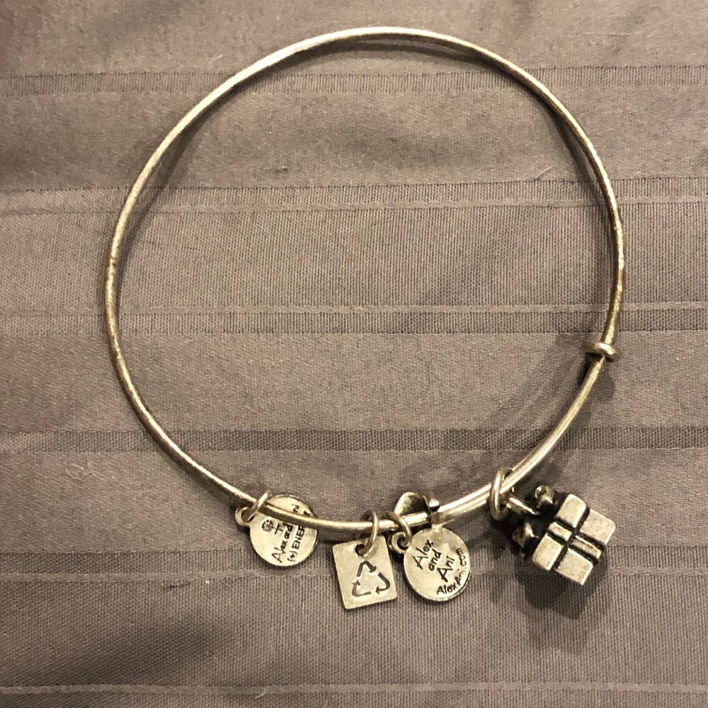 Alex and Ani “Gift box” silver-tone bracelet